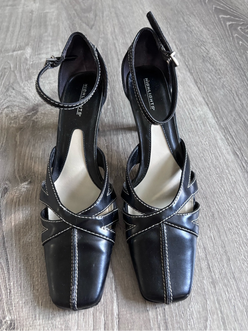 Black Ankle-Strap Dress Heels